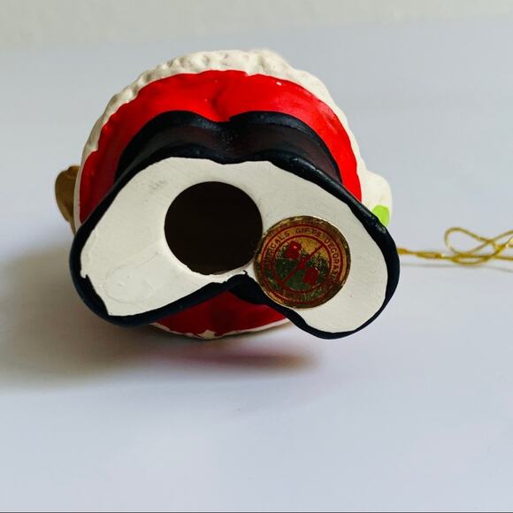 Vintage B & A Ceramic Santa Ornament - Picture 5 of 6